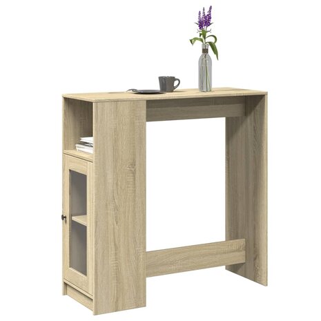 Bartafel met rekken 101x40x103,5 cm hout sonoma eikenkleur 1