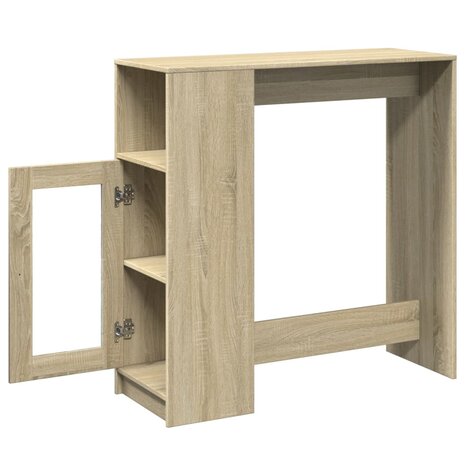 Bartafel met rekken 101x40x103,5 cm hout sonoma eikenkleur 5