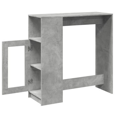 Bartafel met rekken 101x40x103,5 cm bewerkt hout betongrijs 5