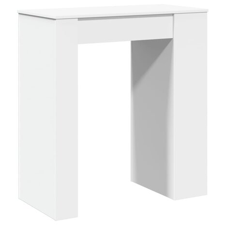 Bartafel met rekken 95x47x103,5 cm bewerkt hout wit 6