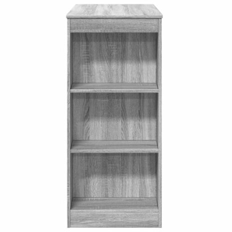 Bartafel met rekken 95x47x103,5 cm bewerkt hout grijs sonoma 5