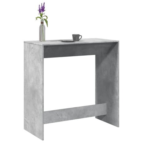 Bartafel 102x50x103,5 cm bewerkt hout betongrijs 1