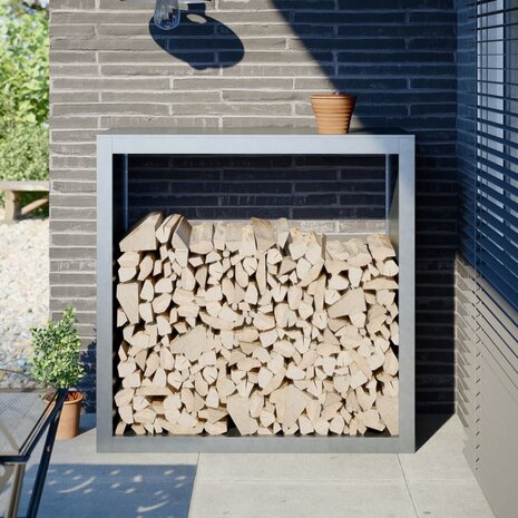 Haardhoutrek 100x40x100 cm gegalvaniseerd staal 1