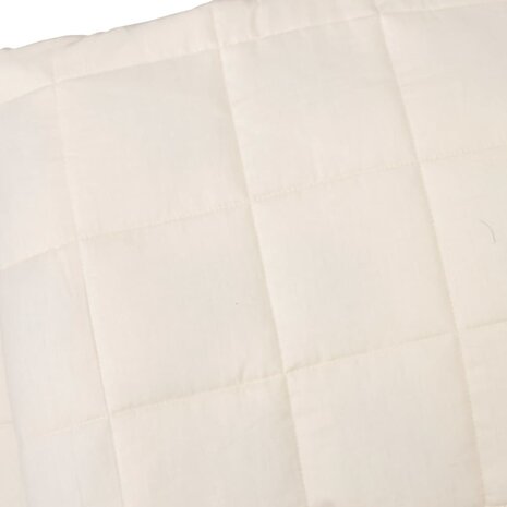 Verzwaringsdeken 122x183 cm 5 kg stof lichtcrèmekleurig 4