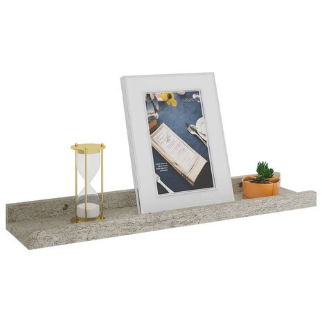 Wandschappen 2 st 40x9x3 cm betongrijs 3