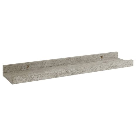 Wandschappen 2 st 40x9x3 cm betongrijs 4