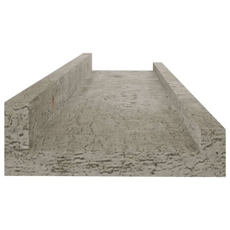 Wandschappen 2 st 40x9x3 cm betongrijs 6