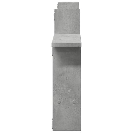 Wandschappen 2 st 50x12x50 cm bewerkt hout betongrijs 5