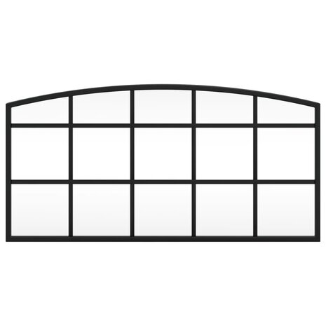 Wandspiegel boog 60x30 cm ijzer zwart 3