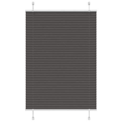 Plissé rolgordijn 90x100 cm stofbreedte 89,4 cm polyester zwart 1