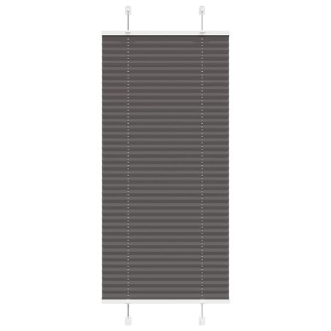 Plissé rolgordijn 60x150 cm stofbreedte 59,4 cm polyester zwart 1