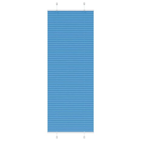 Plissé rolgordijn 75x200 cm stofbreedte 74,4 cm polyester blauw 1
