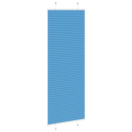 Plissé rolgordijn 75x200 cm stofbreedte 74,4 cm polyester blauw 4