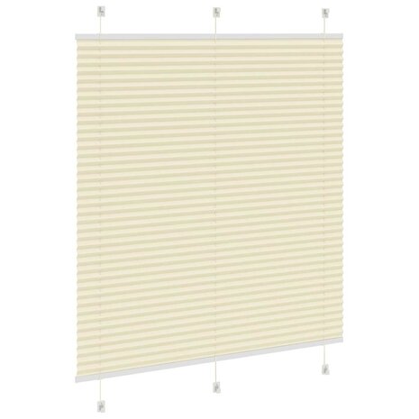 Pliss&eacute; rolgordijn 120x100cm stofbreedte 119,4cm polyester cr&egrave;me 4