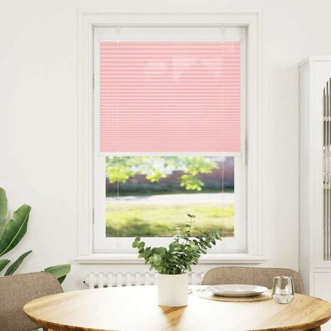 Plissé rolgordijn 75x100 cm stofbreedte 74,4 cm polyester roze 2