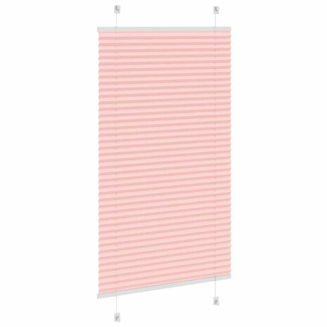 Plissé rolgordijn 75x100 cm stofbreedte 74,4 cm polyester roze 4