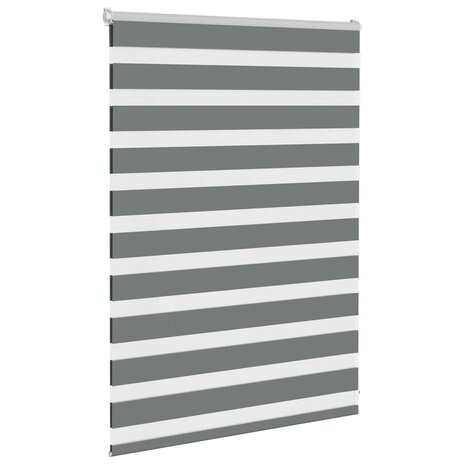 Zebra rolgordijn 95x100 cm stofbreedte 90,9 cm donkergrijs 3