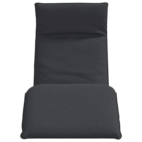 Ligstoel inklapbaar 175x54x8,5 cm Oxford stof zwart 4
