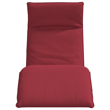 Ligstoel inklapbaar 175x54x8,5 cm oxford stof wijnrood 4