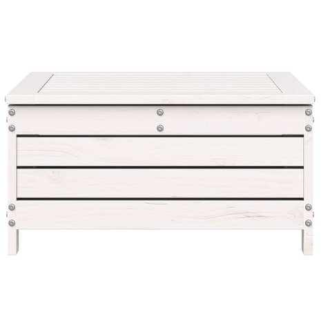 Tuinvoetenbank 62x63,5x32 cm massief grenenhout wit 4