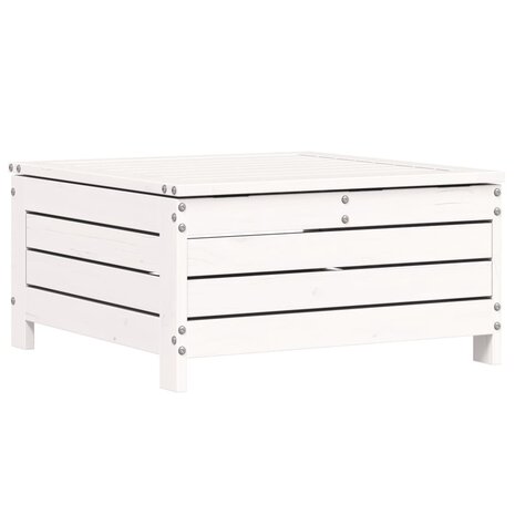 Tuinvoetenbank 62x63,5x32 cm massief grenenhout wit 6