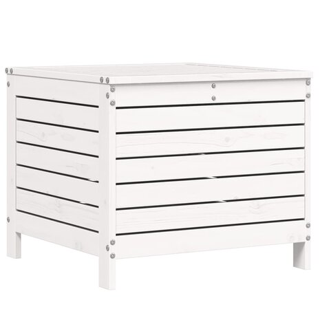Tuinvoetenbank 62x63,5x53,5 cm massief grenenhout wit 2