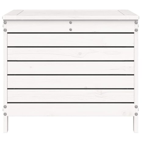 Tuinvoetenbank 62x63,5x53,5 cm massief grenenhout wit 4