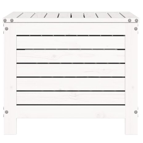 Tuinvoetenbank 62x63,5x53,5 cm massief grenenhout wit 5