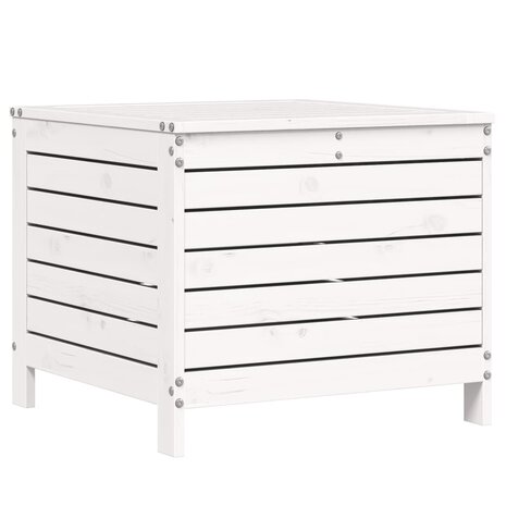 Tuinvoetenbank 62x63,5x53,5 cm massief grenenhout wit 6