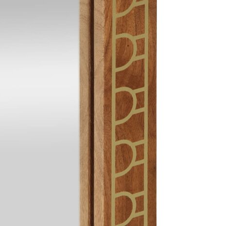 Badkamerspiegel 50x70x2,5 cm massief mangohout en glas 7