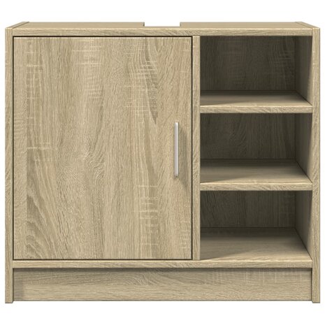 Wastafelkast 63x29x55 cm bewerkt hout sonoma eikenkleurig 4