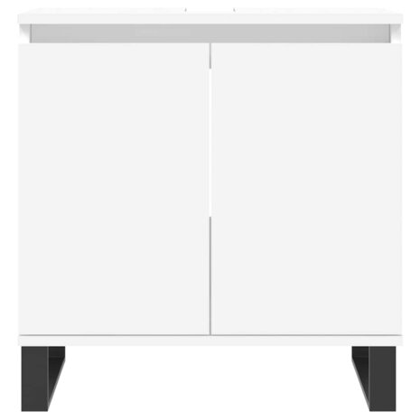 Badkamerkast 58x33x60 cm bewerkt hout wit 4