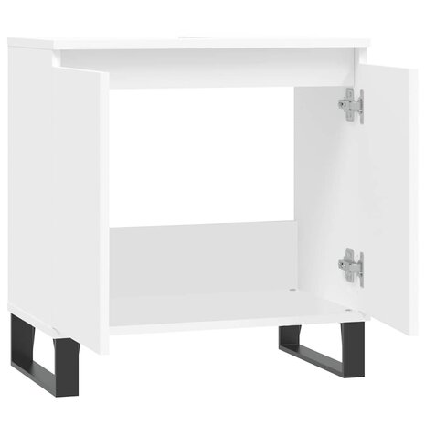 Badkamerkast 58x33x60 cm bewerkt hout wit 5
