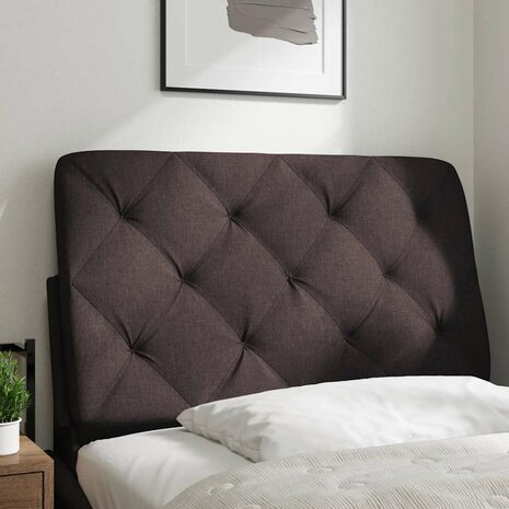 Hoofdbordkussen 80 cm stof donkerbruin 2