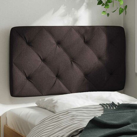 Hoofdbordkussen 80 cm stof donkerbruin 3