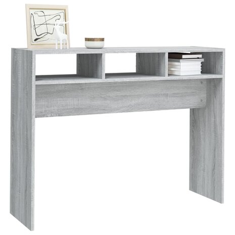 Wandtafel 105x30x80 cm bewerkt hout grijs sonoma eikenkleurig 4