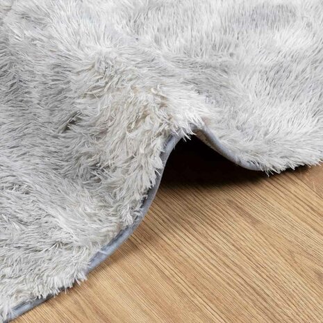 Hoogpolig vloerkleed NAVARRA 120x170 cm polyester lichtgrijs 5