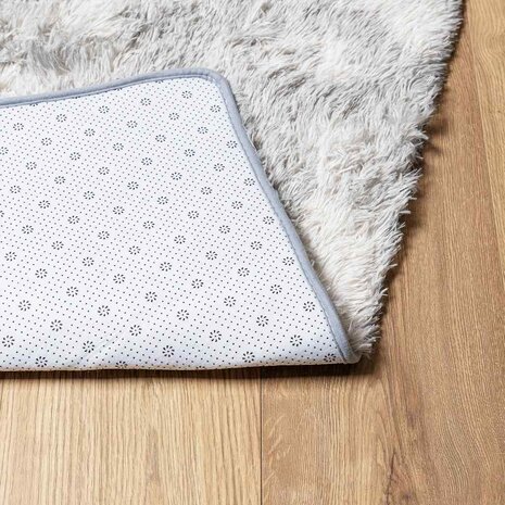 Hoogpolig vloerkleed NAVARRA 120x170 cm polyester lichtgrijs 6