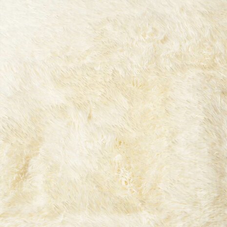 Hoogpolig vloerkleed NAVARRA 100x100 cm polyester crèmekleurig 9