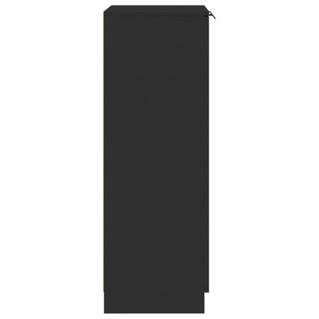 Schoenenkast 59x35x100 cm bewerkt hout zwart 5