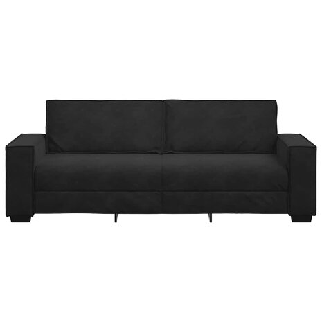 Driezitsbank 180 cm fluweel zwart 4