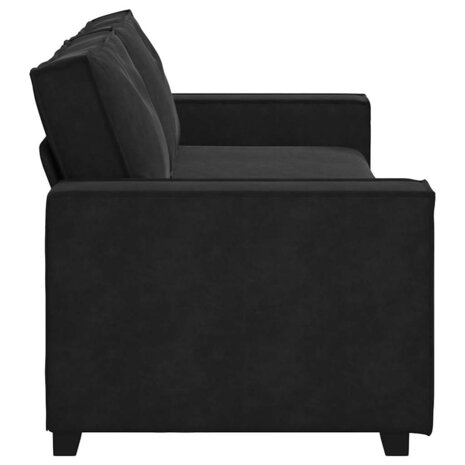 Driezitsbank 180 cm fluweel zwart 5