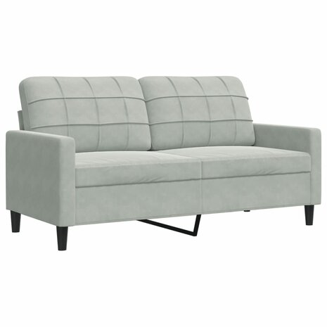 Tweezitsbank 140 cm fluweel lichtgrijs 2