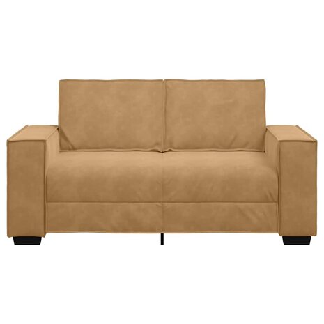 Tweezitsbank 120 cm fluweel bruin 4