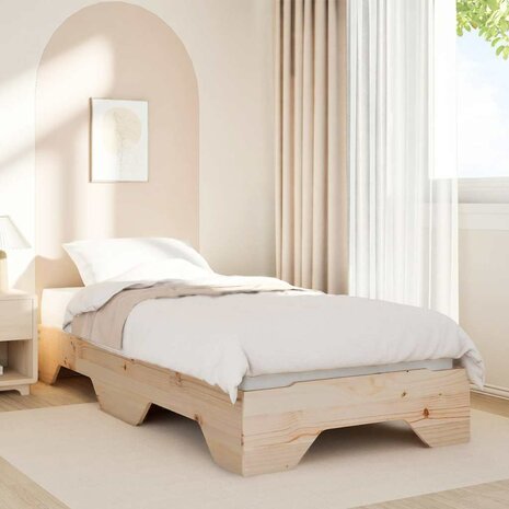 Bedframe zonder matras stapelbaar 80x200 cm massief hout 3