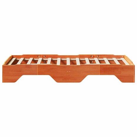 Bedframe zonder matras stapelbaar wasbruin 80x200 cm hout 6