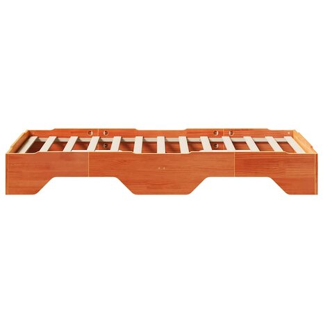 Bedframe zonder matras stapelbaar wasbruin 75x190 cm hout 6