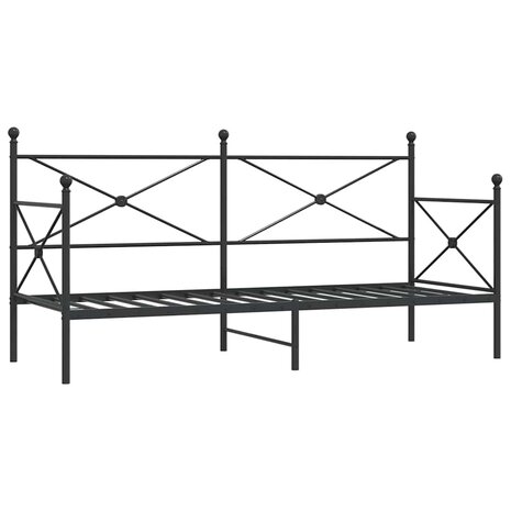 Slaapbank zonder matras 80x200 cm staal zwart 2