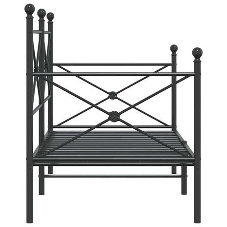 Slaapbank zonder matras 80x200 cm staal zwart 6