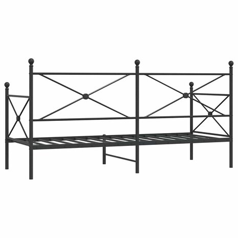 Slaapbank zonder matras 80x200 cm staal zwart 7